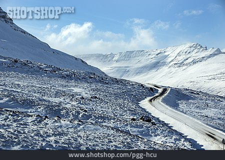 
                Schnee, Island, Ringstraße                   