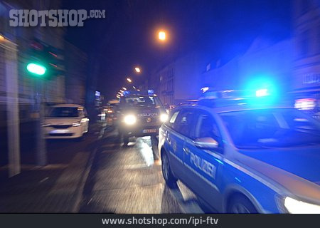 Polizei Blaulicht Einsatz, Lizenzfreies Bild ipi-ftv