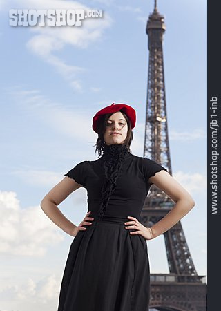 
                Frau, Eiffelturm, Französin                   