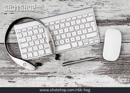 
                Computermaus, Design, Headset, Computertastatur, Arbeitsfläche                   