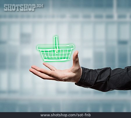 
                Einkaufskorb, E-commerce, Online-shopping                   