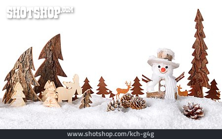 
                Holzfiguren, Winterdekoration                   