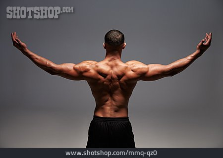 
                Rücken, Muskulös, Bodybuilder, Deltamuskel                   