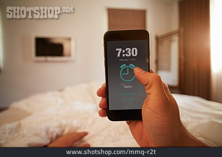 
                Wecker, Uhrzeit, Morgens, Smartphone                   