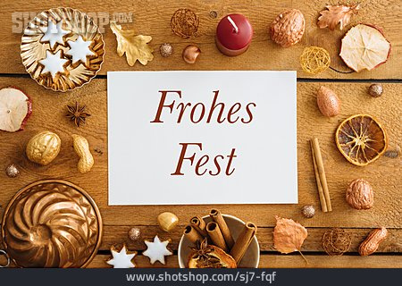 
                Weihnachtsdekoration, Frohes Fest                   