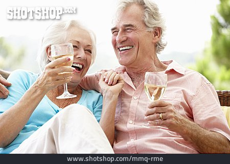 
                Summer, Enjoyment, Wine Glass, Older Couple                   