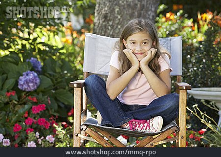 
                Kind, Mädchen, Entspannt, Schneidersitz                   
