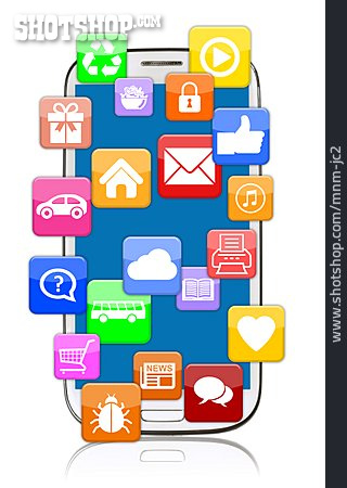 
                Mobile Kommunikation, Smartphone, App                   