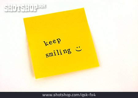 
                Lächeln, Glücklich, Notizzettel                   