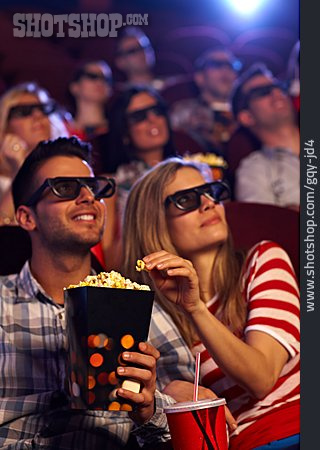 
                Kino, Popcorn, 3d-film, Kinosaal                   