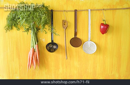 
                Gemüse, Schaumlöffel, Küchenutensilien                   