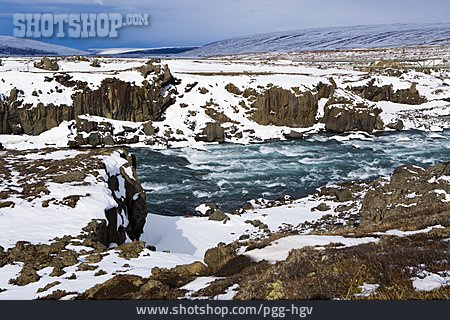 
                Island, Gebirgsfluss, Godafoss                   
