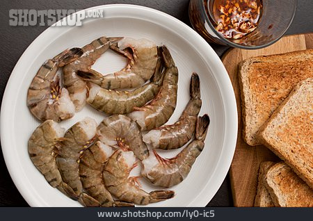 
                Vorbereitung, Roh, Shrimps                   