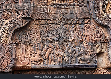 
                Relief, Kambodscha, Banteay Srei                   