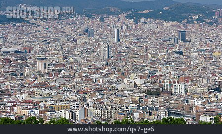 
                Großstadt, Barcelona, Häusermeer                   