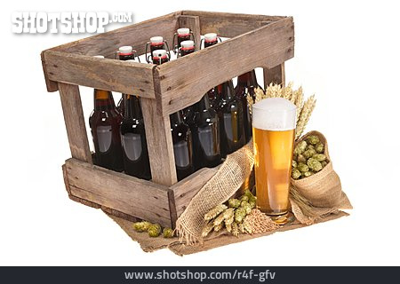 
                Bier, Bierglas, Bierflasche, Rustikal                   