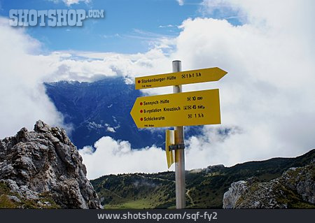 
                Wegweiser, Stubai, Stubaier Alpen                   