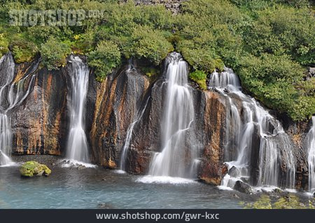 
                Wasserfall, Hraunfossar                   