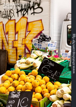 
                Marktstand, Marseille, Zitronen                   