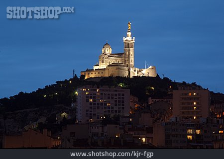 
                Nacht, Marseille, Notre-dame De La Garde                   
