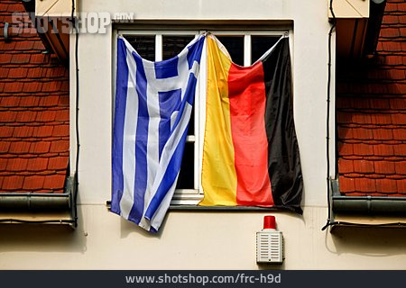 
                Deutschland, Griechenland, Nationalflagge                   