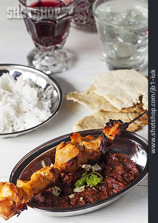 
                Indische Küche, Hühnerspieß, Tandoori                   
