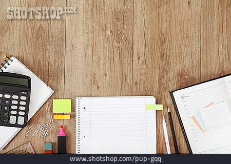 
                Büromaterial, Schreibtisch, Schreibblock                   