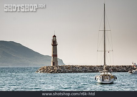 
                Leuchtturm, Segelboot, Bodrum                   