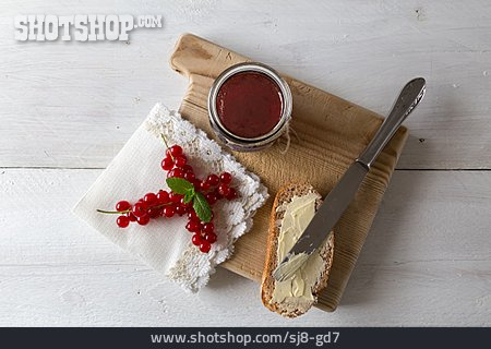 
                Marmelade, Butterbrot, Hausgemacht, Johannisbeermarmelade                   