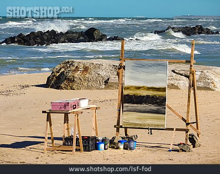 
                Strand, Malerei, Hobby, Landschaftsmalerei                   