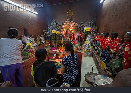 
                Religion, Vietnam, Buddhistisch, Opfergabe                   
