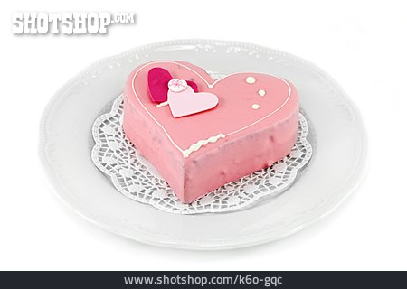 
                Dessert, Valentinstag, Herzform, Kuchen                   