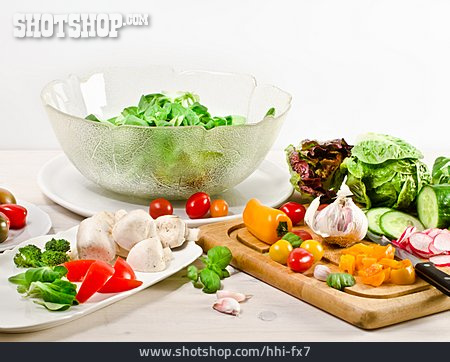 
                Gemüse, Schneidebrett, Vegan                   