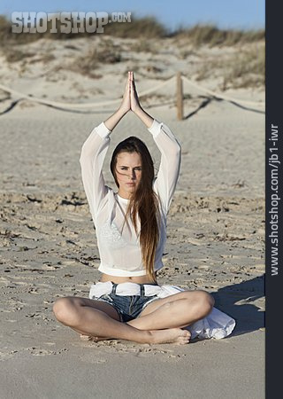 
                Frau, Entspannung, Yoga                   