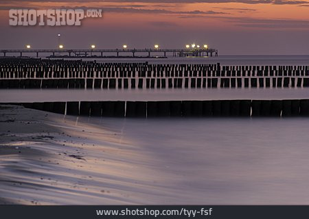 
                Abendrot, Ostsee, Seebrücke                   
