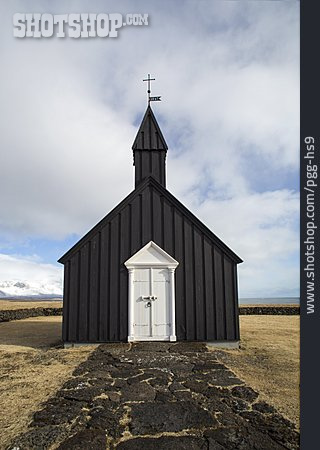 
                Island, Holzkirche, Budir, Snaefellsnes                   