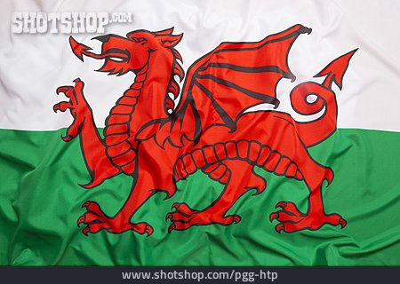 
                Drache, Nationalflagge, Wales                   