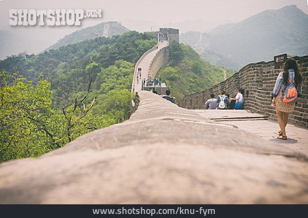 
                Sehenswürdigkeit, Chinesische Mauer, China, Mutianyu                   