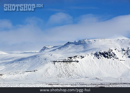 
                Schneebedeckt, Island, Snaefellsnes                   