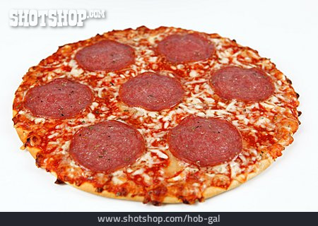
                Pizzastück, Tiefkühlpizza, Salamipizza                   