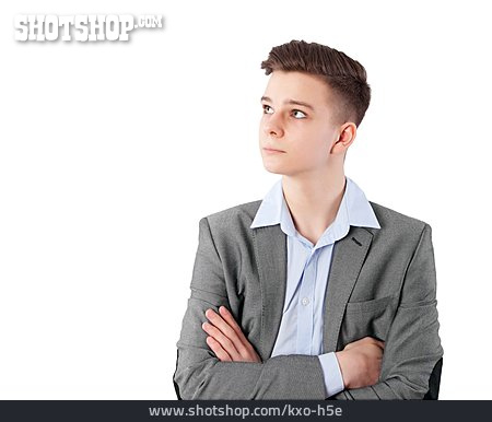 
                Teenager, Businessman, Skeptical                   