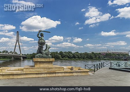 
                Wahrzeichen, Meerjungfrau, Warschau                   