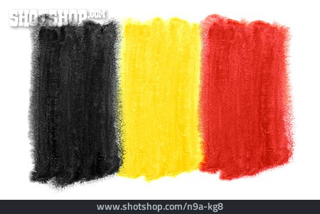 
                Illustration, Nationalflagge, Belgien                   
