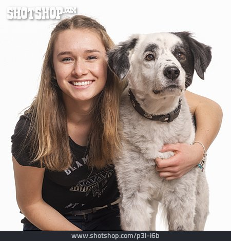 
                Teenager, Friendship, Family Dog                   