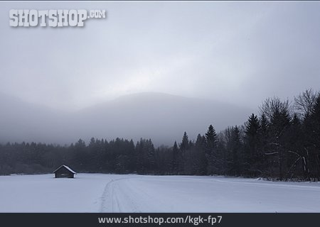 
                Winterlandschaft, Hütte, Gailtal                   