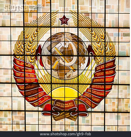
                Sozialismus, Glasfenster, Sowjetisch                   