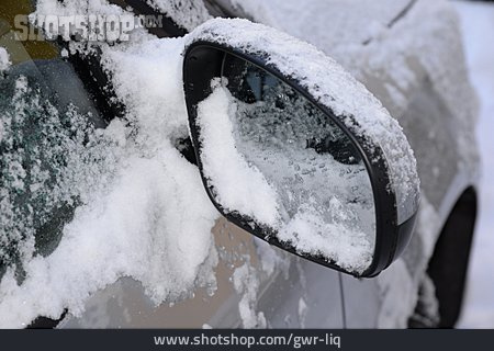 
                Auto, Zugefroren, Außenspiegel                   