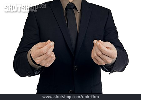 
                Geschäftsmann, Handzeichen, Geste, Bezahlung                   