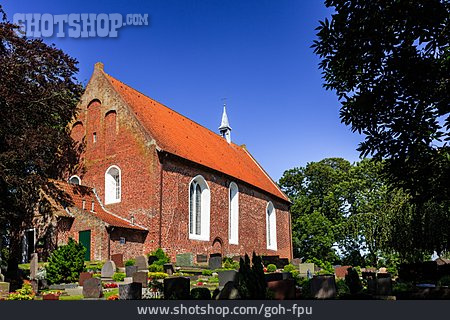 
                Ostfriesland, Dornum, Saalkirche                   