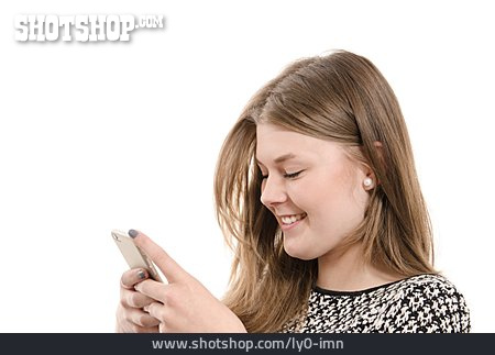 
                Mädchen, Chatten, Sms, Smartphone                   